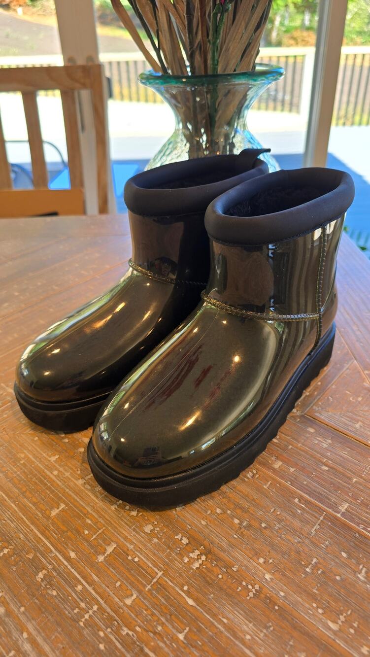 Koolaburra by UGG Clear Mini Rain Bootie, Sz 8
